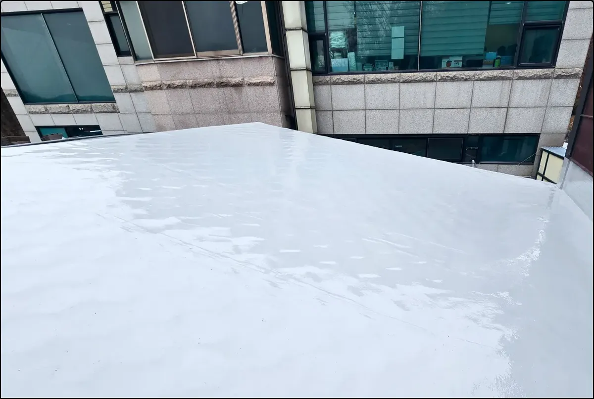 부천시 춘의동 빌라 지붕 지붕도막방수 시공 후