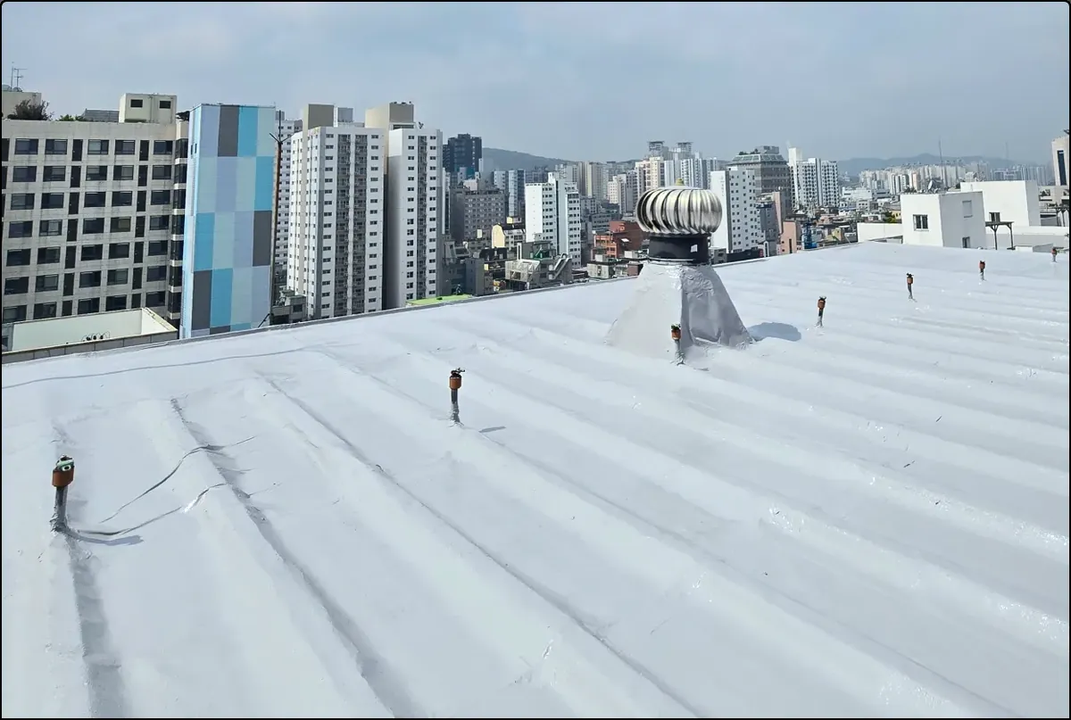 부천 원미구 병원 지붕 지붕도막방수 시공 후